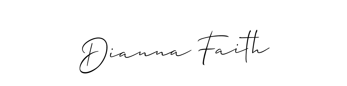 The best way (Allison_Script) to make a short signature is to pick only two or three words in your name. The name Dianna Faith include a total of six letters. For converting this name. Dianna Faith signature style 2 images and pictures png