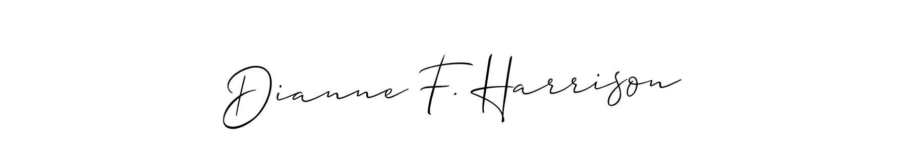 How to make Dianne F. Harrison signature? Allison_Script is a professional autograph style. Create handwritten signature for Dianne F. Harrison name. Dianne F. Harrison signature style 2 images and pictures png