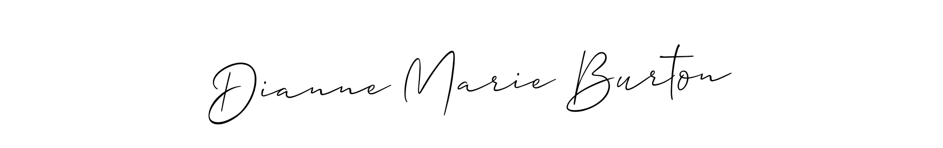 It looks lik you need a new signature style for name Dianne Marie Burton. Design unique handwritten (Allison_Script) signature with our free signature maker in just a few clicks. Dianne Marie Burton signature style 2 images and pictures png