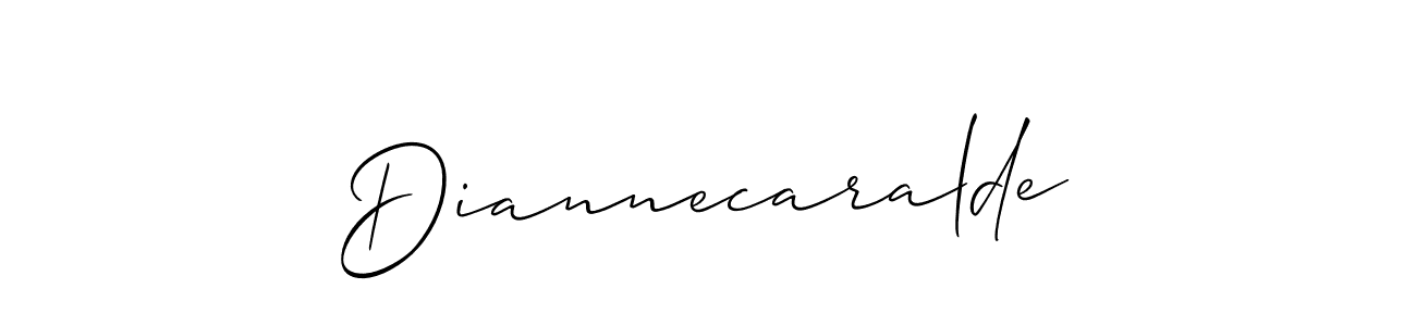 It looks lik you need a new signature style for name Diannecaralde. Design unique handwritten (Allison_Script) signature with our free signature maker in just a few clicks. Diannecaralde signature style 2 images and pictures png