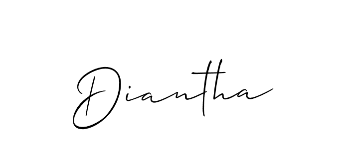 You should practise on your own different ways (Allison_Script) to write your name (Diantha) in signature. don't let someone else do it for you. Diantha signature style 2 images and pictures png