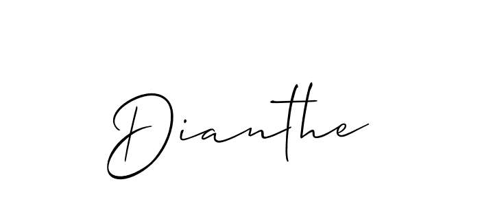 if you are searching for the best signature style for your name Dianthe. so please give up your signature search. here we have designed multiple signature styles  using Allison_Script. Dianthe signature style 2 images and pictures png