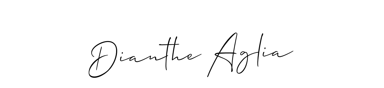 Design your own signature with our free online signature maker. With this signature software, you can create a handwritten (Allison_Script) signature for name Dianthe Aglia. Dianthe Aglia signature style 2 images and pictures png