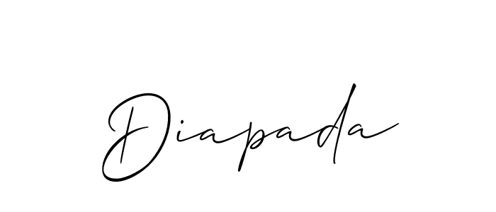 Diapada stylish signature style. Best Handwritten Sign (Allison_Script) for my name. Handwritten Signature Collection Ideas for my name Diapada. Diapada signature style 2 images and pictures png