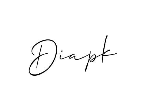 Also You can easily find your signature by using the search form. We will create Diapk name handwritten signature images for you free of cost using Allison_Script sign style. Diapk signature style 2 images and pictures png