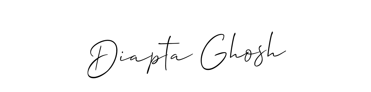 Create a beautiful signature design for name Diapta Ghosh. With this signature (Allison_Script) fonts, you can make a handwritten signature for free. Diapta Ghosh signature style 2 images and pictures png