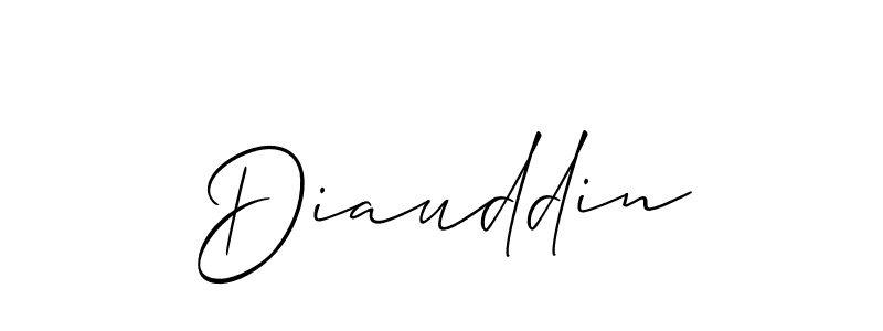 Diauddin stylish signature style. Best Handwritten Sign (Allison_Script) for my name. Handwritten Signature Collection Ideas for my name Diauddin. Diauddin signature style 2 images and pictures png