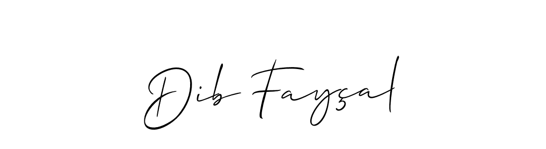 How to make Dib Fayçal name signature. Use Allison_Script style for creating short signs online. This is the latest handwritten sign. Dib Fayçal signature style 2 images and pictures png