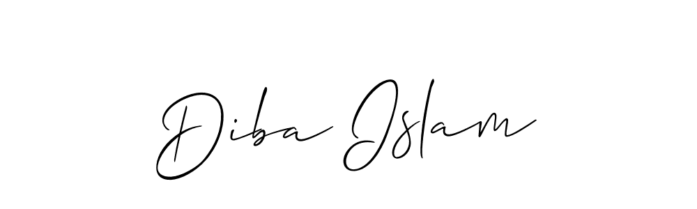 How to make Diba Islam signature? Allison_Script is a professional autograph style. Create handwritten signature for Diba Islam name. Diba Islam signature style 2 images and pictures png