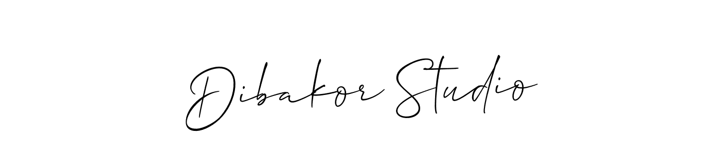 Also we have Dibakor Studio name is the best signature style. Create professional handwritten signature collection using Allison_Script autograph style. Dibakor Studio signature style 2 images and pictures png