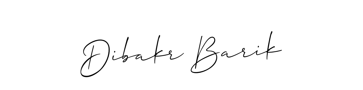 Use a signature maker to create a handwritten signature online. With this signature software, you can design (Allison_Script) your own signature for name Dibakr Barik. Dibakr Barik signature style 2 images and pictures png