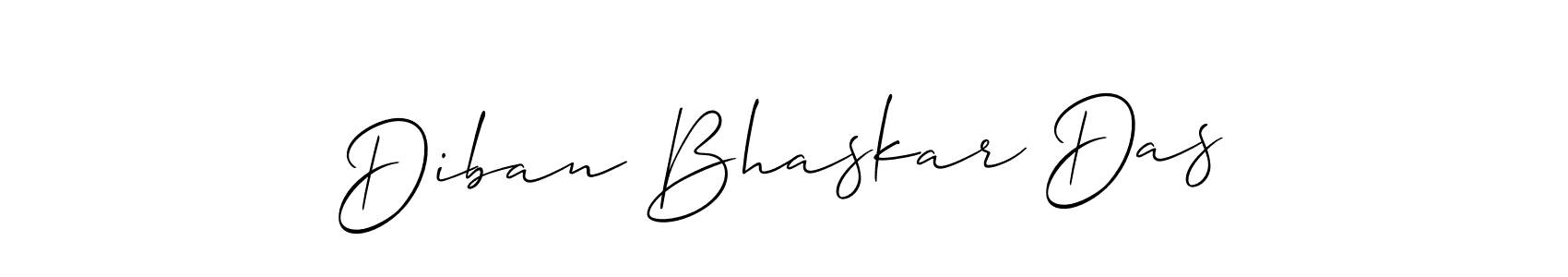 Design your own signature with our free online signature maker. With this signature software, you can create a handwritten (Allison_Script) signature for name Diban Bhaskar Das. Diban Bhaskar Das signature style 2 images and pictures png