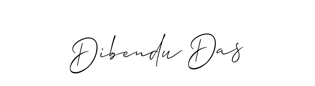 Make a beautiful signature design for name Dibendu Das. With this signature (Allison_Script) style, you can create a handwritten signature for free. Dibendu Das signature style 2 images and pictures png