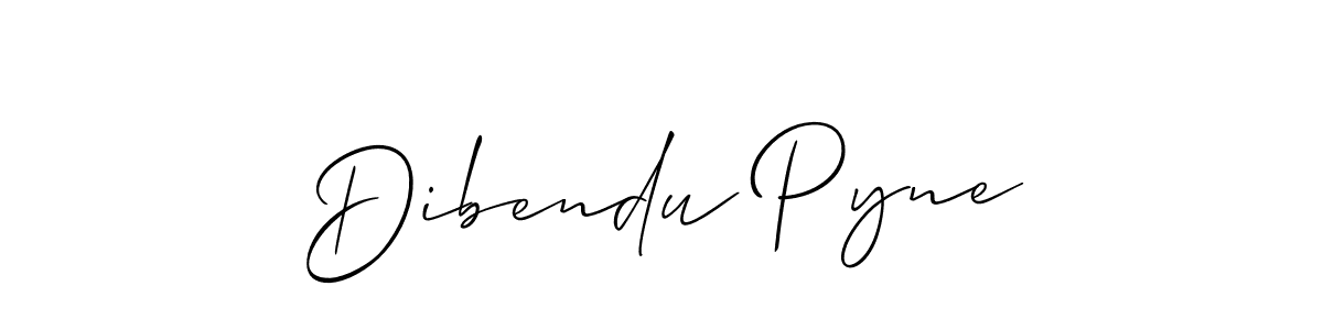 Use a signature maker to create a handwritten signature online. With this signature software, you can design (Allison_Script) your own signature for name Dibendu Pyne. Dibendu Pyne signature style 2 images and pictures png