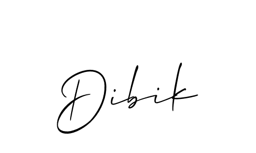 Design your own signature with our free online signature maker. With this signature software, you can create a handwritten (Allison_Script) signature for name Dibik. Dibik signature style 2 images and pictures png