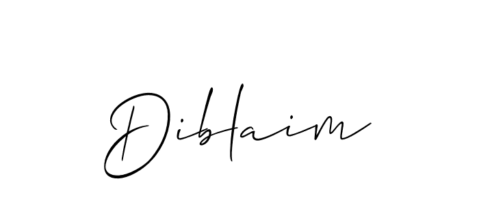 The best way (Allison_Script) to make a short signature is to pick only two or three words in your name. The name Diblaim include a total of six letters. For converting this name. Diblaim signature style 2 images and pictures png