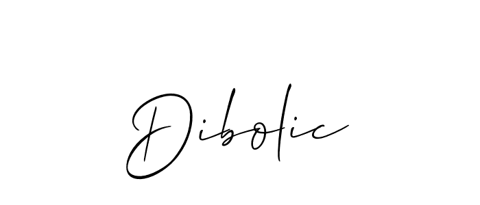 Design your own signature with our free online signature maker. With this signature software, you can create a handwritten (Allison_Script) signature for name Dibolic. Dibolic signature style 2 images and pictures png