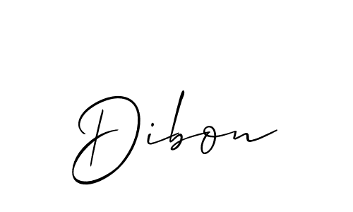 You should practise on your own different ways (Allison_Script) to write your name (Dibon) in signature. don't let someone else do it for you. Dibon signature style 2 images and pictures png