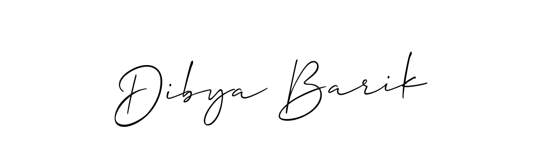 How to make Dibya Barik signature? Allison_Script is a professional autograph style. Create handwritten signature for Dibya Barik name. Dibya Barik signature style 2 images and pictures png
