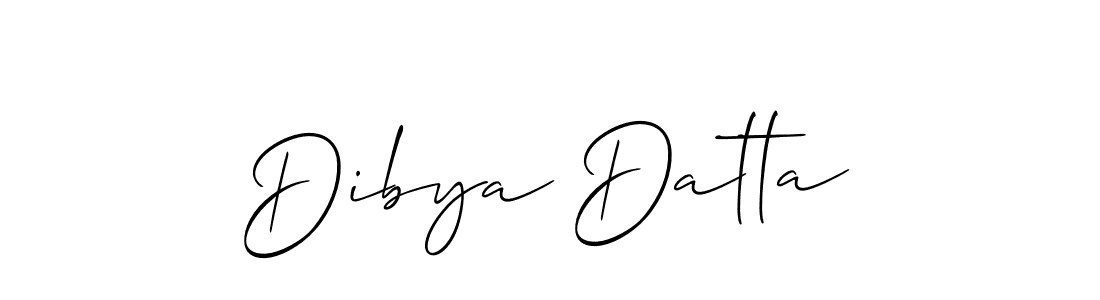 Design your own signature with our free online signature maker. With this signature software, you can create a handwritten (Allison_Script) signature for name Dibya Datta. Dibya Datta signature style 2 images and pictures png