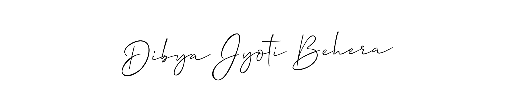 Similarly Allison_Script is the best handwritten signature design. Signature creator online .You can use it as an online autograph creator for name Dibya Jyoti Behera. Dibya Jyoti Behera signature style 2 images and pictures png