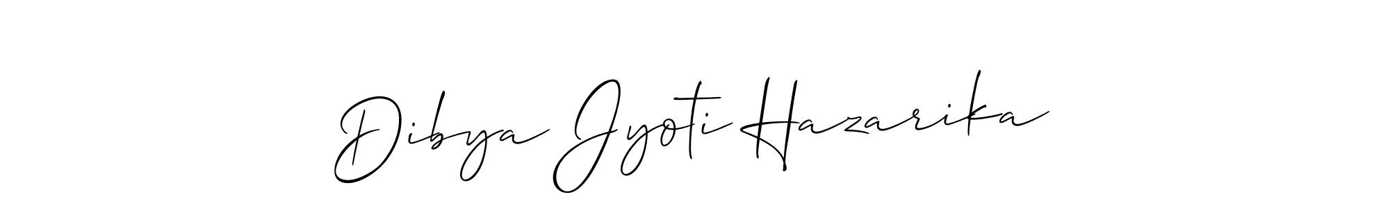 You should practise on your own different ways (Allison_Script) to write your name (Dibya Jyoti Hazarika) in signature. don't let someone else do it for you. Dibya Jyoti Hazarika signature style 2 images and pictures png