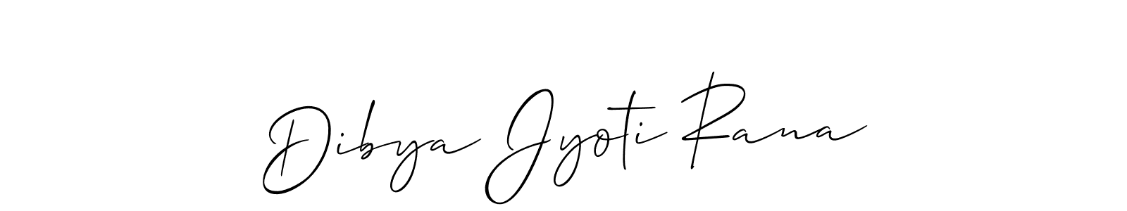 Create a beautiful signature design for name Dibya Jyoti Rana. With this signature (Allison_Script) fonts, you can make a handwritten signature for free. Dibya Jyoti Rana signature style 2 images and pictures png