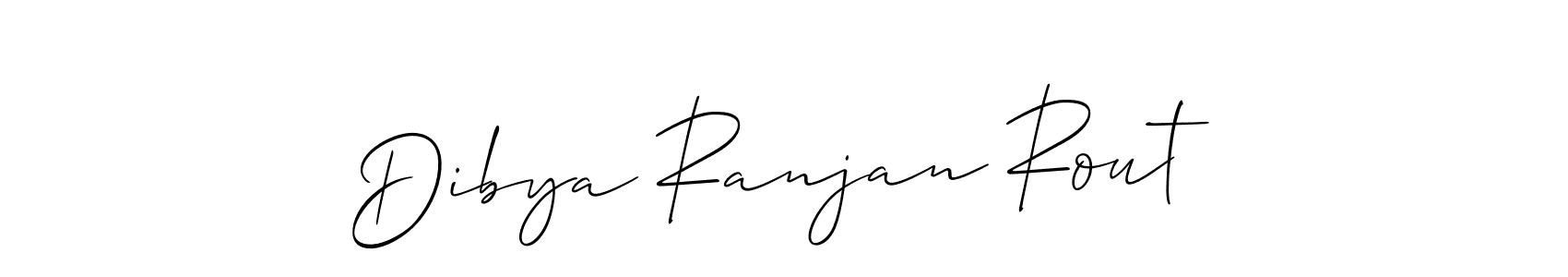 Create a beautiful signature design for name Dibya Ranjan Rout. With this signature (Allison_Script) fonts, you can make a handwritten signature for free. Dibya Ranjan Rout signature style 2 images and pictures png