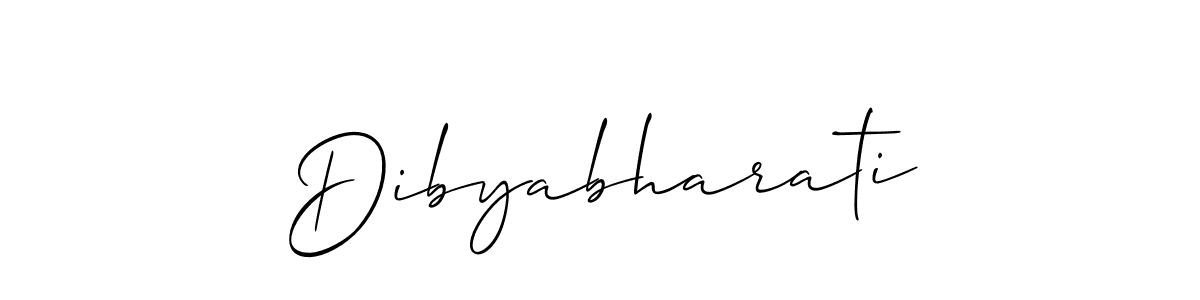 The best way (Allison_Script) to make a short signature is to pick only two or three words in your name. The name Dibyabharati include a total of six letters. For converting this name. Dibyabharati signature style 2 images and pictures png