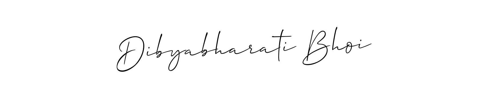 This is the best signature style for the Dibyabharati Bhoi name. Also you like these signature font (Allison_Script). Mix name signature. Dibyabharati Bhoi signature style 2 images and pictures png