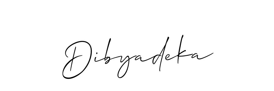Also we have Dibyadeka name is the best signature style. Create professional handwritten signature collection using Allison_Script autograph style. Dibyadeka signature style 2 images and pictures png