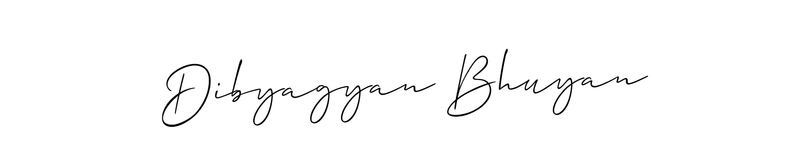 Allison_Script is a professional signature style that is perfect for those who want to add a touch of class to their signature. It is also a great choice for those who want to make their signature more unique. Get Dibyagyan Bhuyan name to fancy signature for free. Dibyagyan Bhuyan signature style 2 images and pictures png