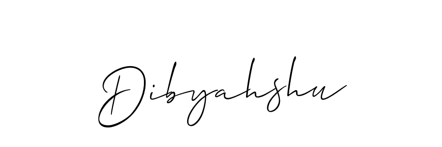 Use a signature maker to create a handwritten signature online. With this signature software, you can design (Allison_Script) your own signature for name Dibyahshu. Dibyahshu signature style 2 images and pictures png