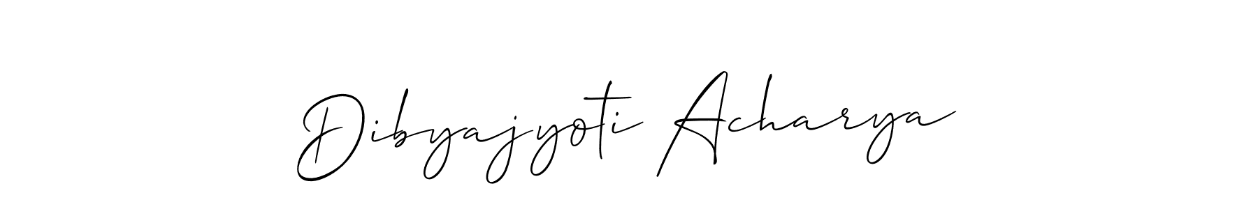 This is the best signature style for the Dibyajyoti Acharya name. Also you like these signature font (Allison_Script). Mix name signature. Dibyajyoti Acharya signature style 2 images and pictures png