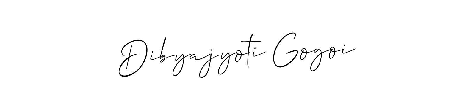 if you are searching for the best signature style for your name Dibyajyoti Gogoi. so please give up your signature search. here we have designed multiple signature styles  using Allison_Script. Dibyajyoti Gogoi signature style 2 images and pictures png