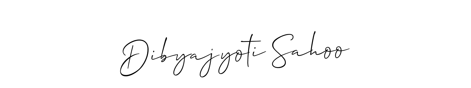 The best way (Allison_Script) to make a short signature is to pick only two or three words in your name. The name Dibyajyoti Sahoo include a total of six letters. For converting this name. Dibyajyoti Sahoo signature style 2 images and pictures png