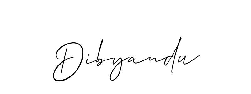 Design your own signature with our free online signature maker. With this signature software, you can create a handwritten (Allison_Script) signature for name Dibyandu. Dibyandu signature style 2 images and pictures png
