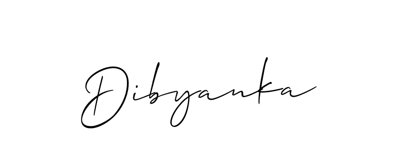 if you are searching for the best signature style for your name Dibyanka. so please give up your signature search. here we have designed multiple signature styles  using Allison_Script. Dibyanka signature style 2 images and pictures png