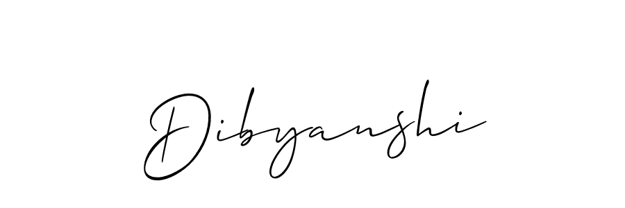 Make a beautiful signature design for name Dibyanshi. With this signature (Allison_Script) style, you can create a handwritten signature for free. Dibyanshi signature style 2 images and pictures png