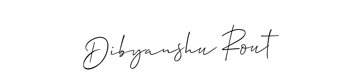 Create a beautiful signature design for name Dibyanshu Rout. With this signature (Allison_Script) fonts, you can make a handwritten signature for free. Dibyanshu Rout signature style 2 images and pictures png