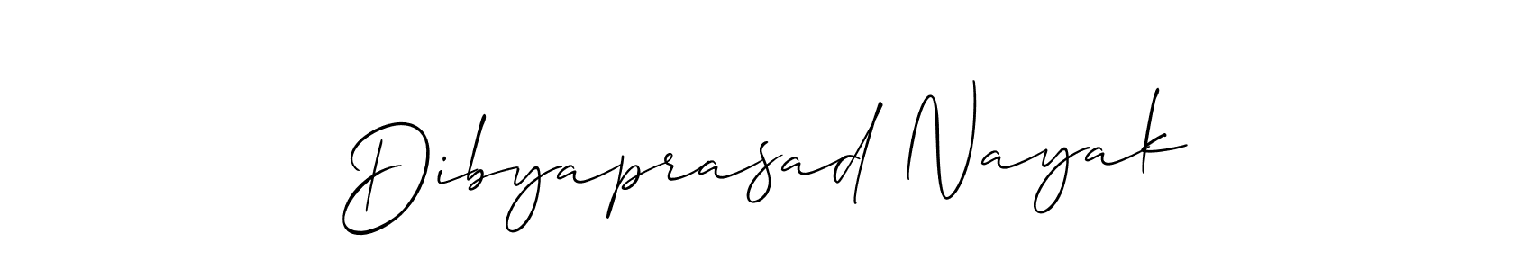 Make a beautiful signature design for name Dibyaprasad Nayak. With this signature (Allison_Script) style, you can create a handwritten signature for free. Dibyaprasad Nayak signature style 2 images and pictures png