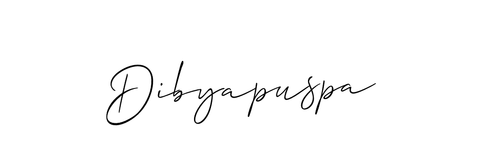 Create a beautiful signature design for name Dibyapuspa. With this signature (Allison_Script) fonts, you can make a handwritten signature for free. Dibyapuspa signature style 2 images and pictures png