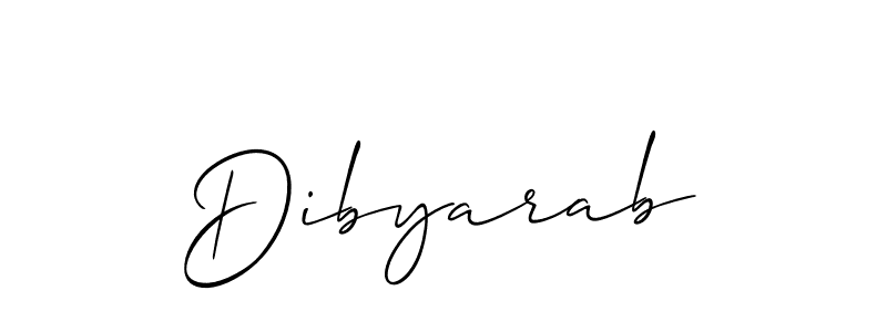 How to make Dibyarab signature? Allison_Script is a professional autograph style. Create handwritten signature for Dibyarab name. Dibyarab signature style 2 images and pictures png