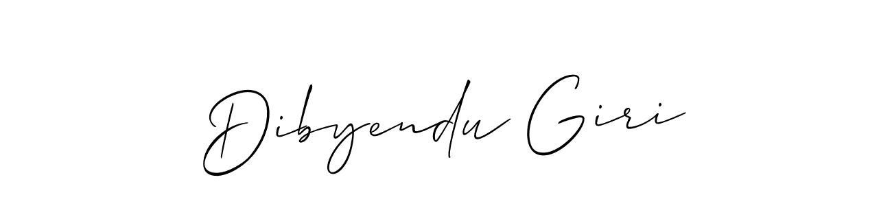 Design your own signature with our free online signature maker. With this signature software, you can create a handwritten (Allison_Script) signature for name Dibyendu Giri. Dibyendu Giri signature style 2 images and pictures png