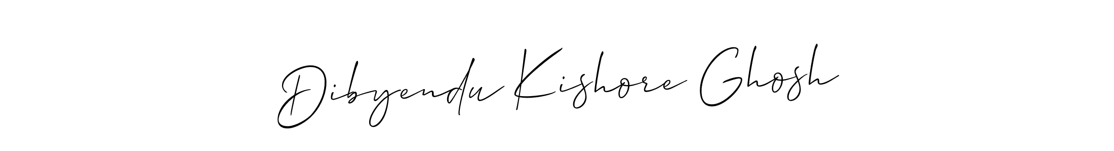 Make a short Dibyendu Kishore Ghosh signature style. Manage your documents anywhere anytime using Allison_Script. Create and add eSignatures, submit forms, share and send files easily. Dibyendu Kishore Ghosh signature style 2 images and pictures png