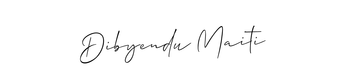 Create a beautiful signature design for name Dibyendu Maiti. With this signature (Allison_Script) fonts, you can make a handwritten signature for free. Dibyendu Maiti signature style 2 images and pictures png