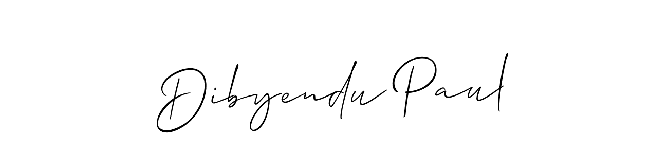 Make a beautiful signature design for name Dibyendu Paul. With this signature (Allison_Script) style, you can create a handwritten signature for free. Dibyendu Paul signature style 2 images and pictures png