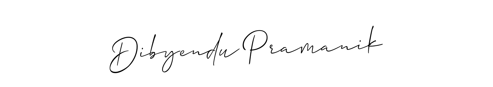 Design your own signature with our free online signature maker. With this signature software, you can create a handwritten (Allison_Script) signature for name Dibyendu Pramanik. Dibyendu Pramanik signature style 2 images and pictures png