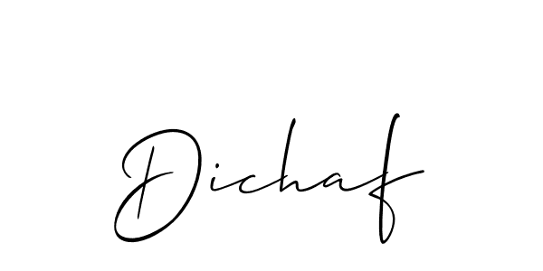 Allison_Script is a professional signature style that is perfect for those who want to add a touch of class to their signature. It is also a great choice for those who want to make their signature more unique. Get Dichaf name to fancy signature for free. Dichaf signature style 2 images and pictures png