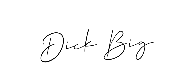 How to Draw Dick Big signature style? Allison_Script is a latest design signature styles for name Dick Big. Dick Big signature style 2 images and pictures png